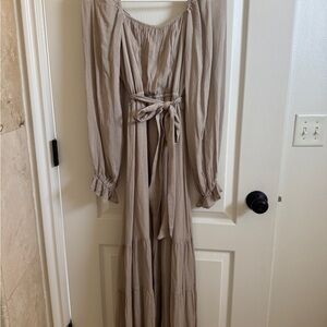 In Loom Soft Beige Maxi Dress. NWOT size large